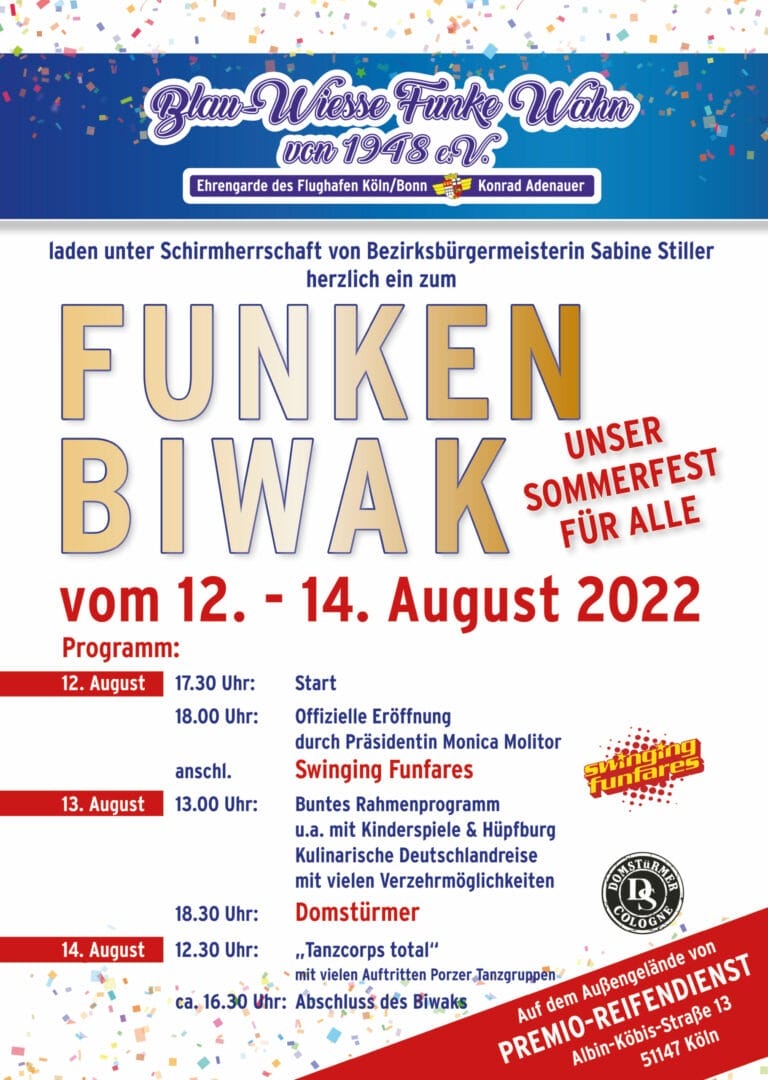 Mehr über den Artikel erfahren Funkenbiwak der BWF mit den Domstürmer und den Swinging Funfares