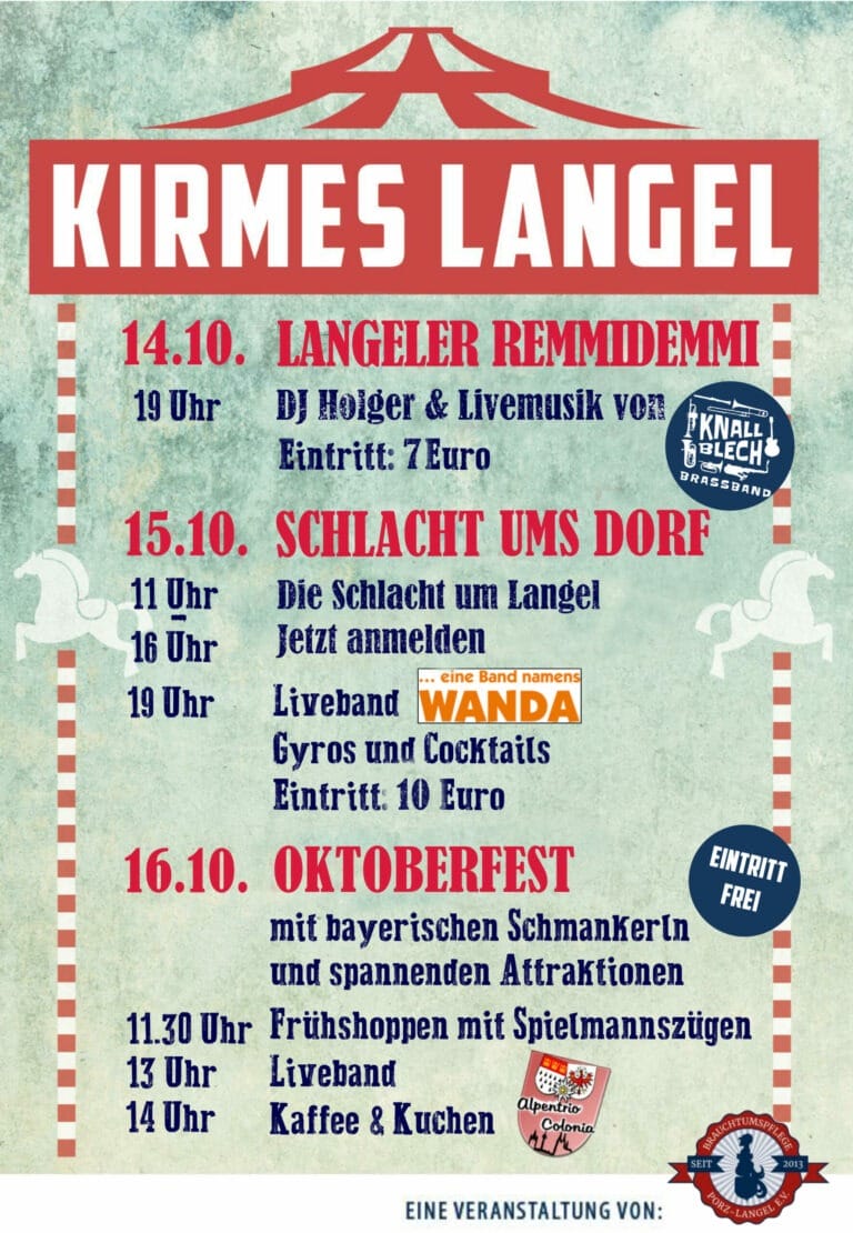 Mehr über den Artikel erfahren Langeler Kirmes! Unsere Dorfkirmes lebt!