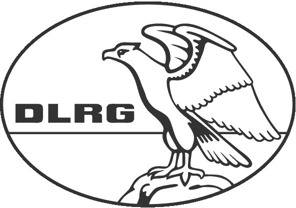 Das DLRG-Logo mit Adler an der Spitze symbolisiert die mutigen Rettungsschwimmer aus Lülsdorf.