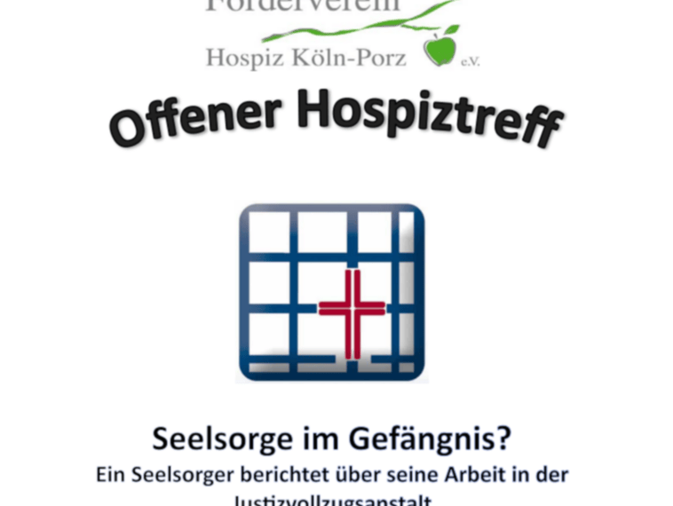 Der „offene Hospiztreff – Thema „Seelsorge im Gefängnis?“