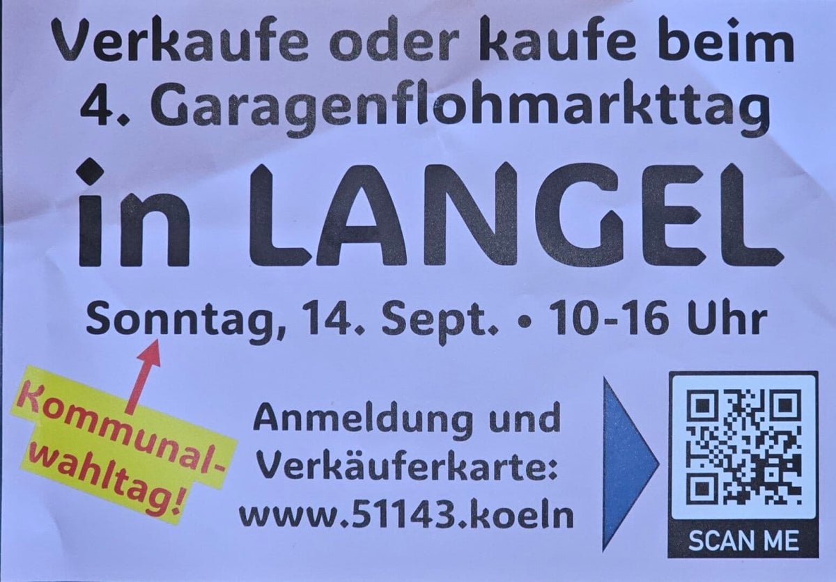 Komm zum Langeler Garagenflohmarkt am 14.09.2025