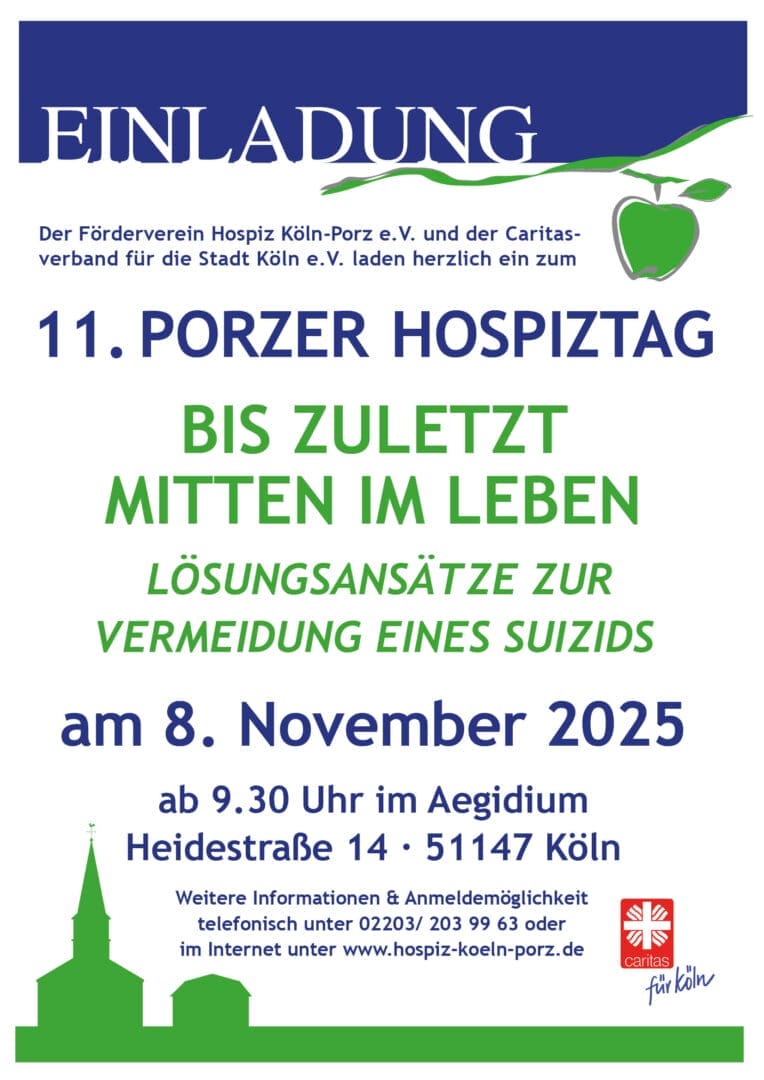 Mehr über den Artikel erfahren 11. Porzer Hospiztag am 8. November 2025